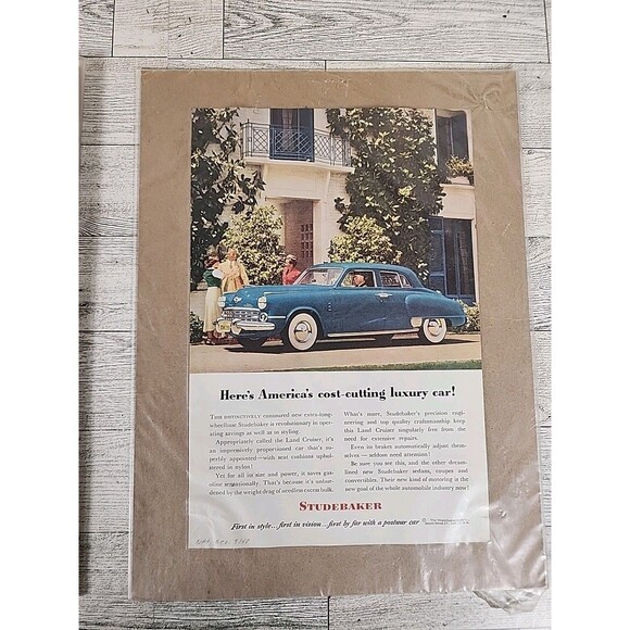 7 Vintage STUDEBAKER BILL VUKOVICH DODGE BUICK Ads Art Print Clippings Lot 1930s - Picture 2 of 8